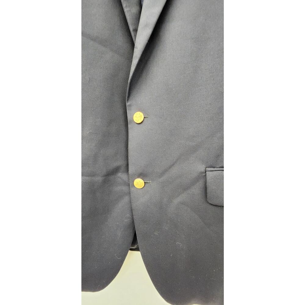 Men's Brooks Brother Loro Piana Wool Blue Navy Blazer Size 42 Reg - Picture 6 of 13
